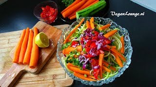 FRISSE ZOMERSE SALADE RECEPT 🥗 [upl. by Ecirtram]