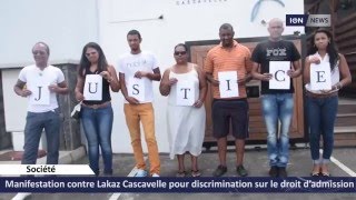 Manifestation contre Lakaz Cascavelle pour discrimination sur le droit d’admission [upl. by Hephzibah]