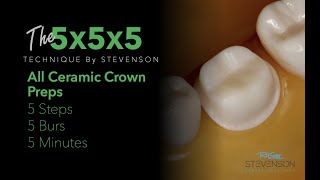 All Ceramic Crown Prep in 5 Minutes The 5x5x5 Technique [upl. by Dianna29]