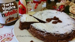 TORTA MAGICA ALLA NUTELLA CON SOLO 2 INGREDIENTI  CON NUTELLA FATTA IN CASA  RICETTA SENZA GLUTINE [upl. by Ranson]