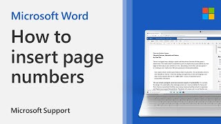 How to insert page numbers in a Word document  Microsoft [upl. by Eustatius844]