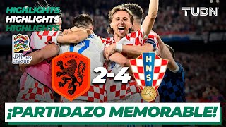 HIGHLIGHTS  Países Bajos 24 Croacia  UEFA Nations League  Semifinal  TUDN [upl. by Badr]