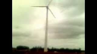 Run away wind turbine crash nepc norwin 750 [upl. by Anwahs809]