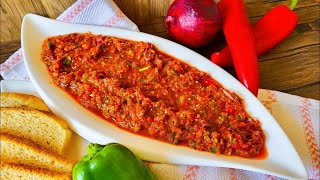 Türkischer Tomaten Paprika Dip Türkische Vorspeise  Grillbeilage einfach und schnell [upl. by Kcered778]