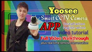 Yoosee CCTV Camera How to download APP install register and connect to wifi Video tutorial [upl. by Effy]