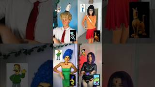 I like Raven Squidward vs scoobydoo Vs marge simpson vs Raven mayamystic cosplay [upl. by Etem]