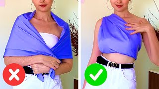 Ways to Put On a Scarf Like a Pro  Cool Outfit Ideas And Hacks [upl. by Hoeve681]