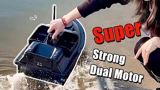 How powerful of V010 GPS Bait Boat Let test the motor [upl. by Tyrus]