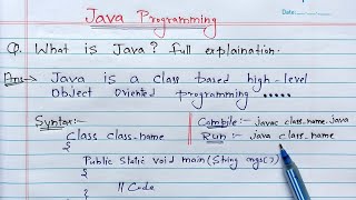 Introduction to Java Hindi  What is Java Explain with Syntax and Example [upl. by Belen]