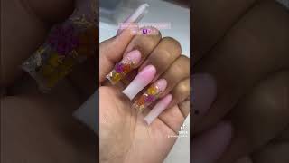 Watch me do my birthday nails 💕  Acrylic Nails Tutorial [upl. by Gennaro715]