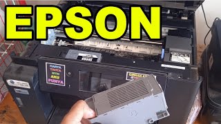 CARA GANTI MAINTENANCE BOX PRINTER EPSON M15140 DAN SEJENISNYA [upl. by Salahcin]