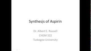 Synthesis of Aspirin [upl. by Lhamaj90]