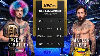 SEAN OMALLEY VS MARLON VERA 2 FULL FIGHT UFC 299 [upl. by Ahsiatal960]