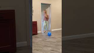 Tanya brings a blue balloon to the doggie [upl. by Hudnut]