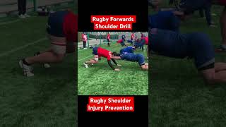 Rugby Scrum Drill  Rugby Shoulder Injury Prevention rugby rugbystrengthandconditioning physio [upl. by Leonanie]