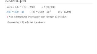 S2  43b  Optimal pris eksempel [upl. by Wey]