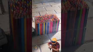 Transforming Brick to Art Pencils amp Resin DIY Challenge 🔩 crafty diy hacks reactionvideo [upl. by Adnalue]