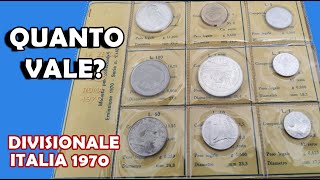 Divisionale Repubblica Italiana 1970 Monete da 1 Lira 2 5 10 20 50 100 500 1000 Lire Valore [upl. by Aldridge]