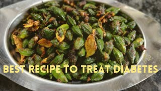 Best Recipe To Treat Diabetes  Karchikai Garlic Fry Recipe  Momordica Cymbalaria Fry Recipe [upl. by Avik182]