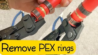 Easily Remove PEX Crimping Rings Disconnect Pipe Connection [upl. by Htiaf427]