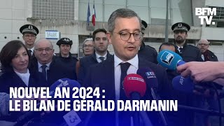 Nouvel an 2024 le bilan de la soirée de Gérald Darmanin en intégralité [upl. by Aillicec878]