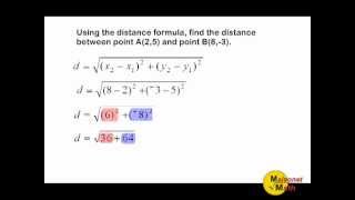 Using The Distance Formula Or Pythagorean Theorem To Find The Distance Between Two Points [upl. by Nadler]