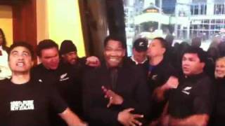 Denzel Washington performs All Blacks Haka [upl. by Dinsmore405]