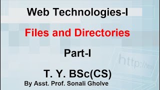Files in PHP Web Technologies 1 Part1 [upl. by Akiras]