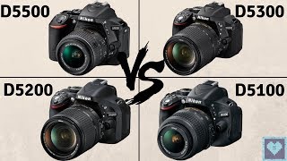 Nikon D5500 vs D5300 vs D5200 vs D5100  InDepth Comparison [upl. by Aihsenyt]