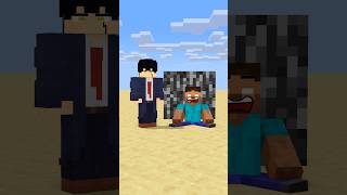 HELP Herobrine To Power Up Lift With Bigger And Bigger Bedrock friendship shorts trending anime [upl. by Yllod590]