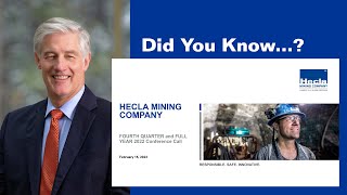 Hecla’s Fourth Quarter and Full Year 2022 Earnings Review [upl. by Abeu]