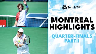 Nishikori Faces Arnaldi Sinner amp Rublev Clash  Montreal 2024 QuarterFinal Highlights Part 1 [upl. by Onitnas]