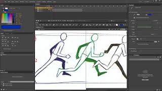 Adobe Animate  Combining Frame by Frame Run Cycle and Tweens to Make a Running Animation [upl. by Venetis470]