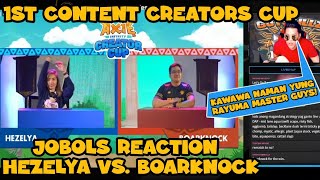 JOBOLS REACTION  HEZELYA VS BOARKNOCK  KINAWAWA DAW SI RAYUMA  1ST AXIE INFINITY CREATORS CUP [upl. by Yhtomot485]