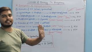 Energetics of glycolysis pathway  Concept of energy in biosystems  BSC Organic Chemistry [upl. by Rubia]