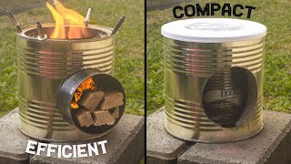 My Compact Mini Wood Stove Made Of Tin [upl. by Meedan]