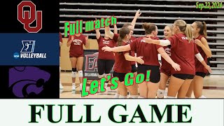 Oklahoma vs Kansas State Full Match  College Volleyball 2024  NCAA Volleyball 2024 [upl. by Jarrad348]