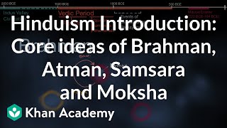 Hinduism Introduction Core ideas of Brahman Atman Samsara and Moksha  History  Khan Academy [upl. by Williamsen445]