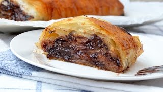 Strudel de Manzana y Chocolate con masa filo  Dulces fáciles y rápidos [upl. by Cirde419]