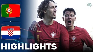 Portugal vs Croatia  Highlights  U21 Euro Qualification 26032024 [upl. by Hendel120]