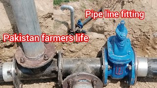 under ground pipe fittings  hardworking pipe line fitting village life channel 907 agriculture [upl. by Yves69]