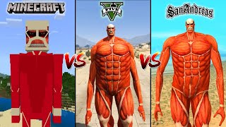 MINECRAFT TITAN VS GTA 5 TITAN VS GTA SAN ANDREAS TITAN  WHO IS BEST [upl. by Urbain]