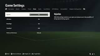 How to Turn ON  OFF Injuries in FC 24  Block Injuries in EA Sports FC 24 fc24 [upl. by Leile]