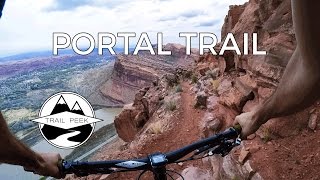 DONT LOOK DOWN  Mountain Biking Portal Trail  Moab Utah [upl. by Arodoet]