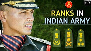 Ranks In Indian Army  Indian Army Ranks Insignia And Hierarchy Explained Hindi [upl. by Katushka300]