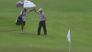 Charley Hoffman holes eagle chip shot at OHL Classic [upl. by Wil]