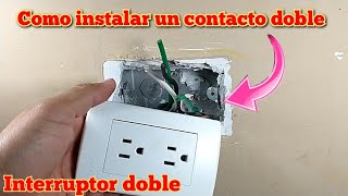 como INSTALAR un CONTACTO DOBLE [upl. by Anyah965]