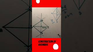 how to construct rhombus construction of rhombus draw a rhombus shortvedios youtubeserach [upl. by Glasgo]