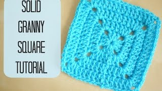 CROCHET How to crochet a solid granny square for beginners  Bella Coco [upl. by Oidualc]