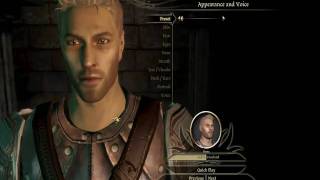 Dragon Age Origins  Character Creation Human Male Presets [upl. by Anaujait]